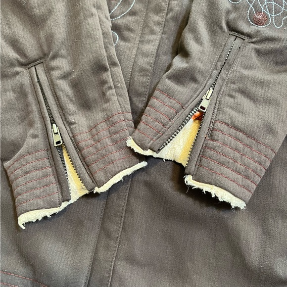 Mountain Hardwear Embroidered Floral Abstract Bomber Jacket Size Small - Picture 9 of 14